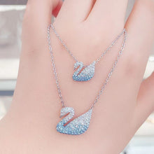 Dây chuyền LAMY Iconic Pastel Crystal Swan Necklace Blue CDE6374BE