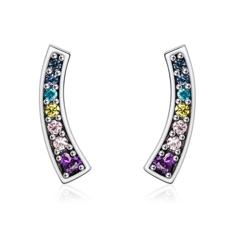 Colorful Crystal Rainbow Earrings