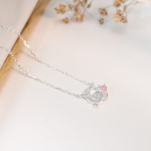 Dây chuyền LAMY Pink Heart Moon Pendant Necklace Silver CDE6229RD