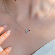 Dây chuyền LAMY Pink Heart Moon Pendant Necklace Silver CDE6229PI