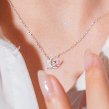 Dây chuyền LAMY Pink Heart Moon Pendant Necklace Silver CDE6229PI