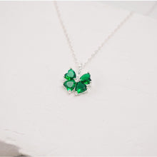 Sparkling Love Necklace - Bạc, đá xanh lá