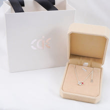 Dây chuyền LAMY Pink Heart Moon Pendant Necklace Silver CDE6229RD