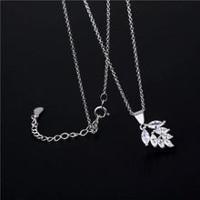 Dây chuyền LAMY Crystal Leaf Clavicle Necklace Silver CDE6383SV