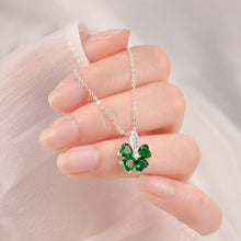 Sparkling Love Necklace - Bạc, đá xanh lá