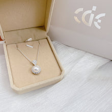 Dây chuyền LAMY Teardrop Shape With Stones Silver Necklace CDE6259 - High-quality S925 Silver