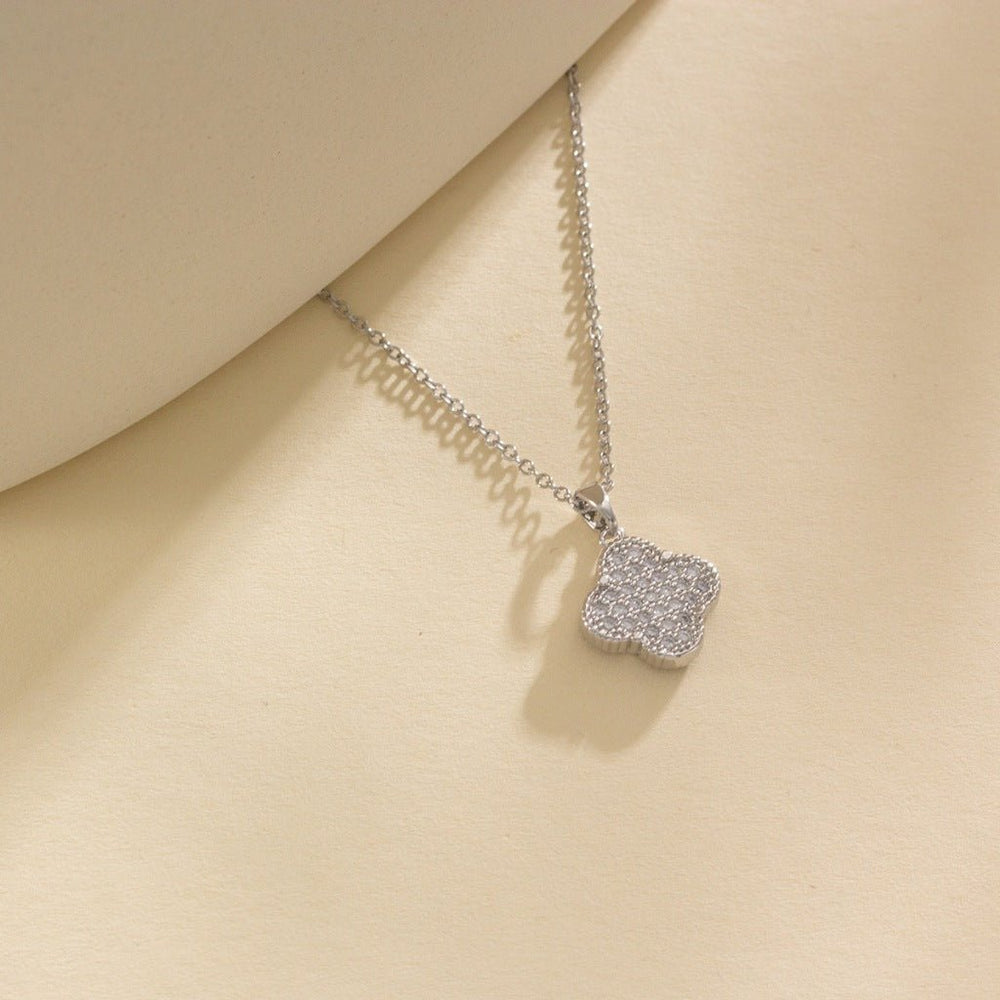 Lucky Four Leaf Necklace Silver