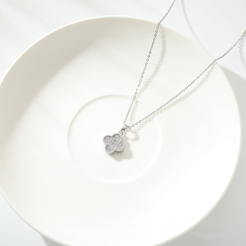 Lucky Four Leaf Necklace Silver