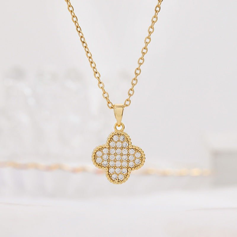 Lucky Four Leaf Necklace Gold