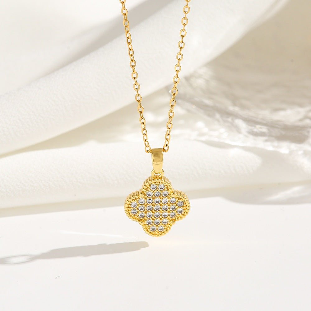 Lucky Four Leaf Necklace Gold