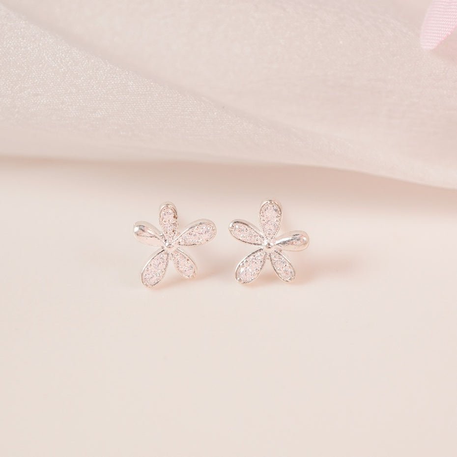 Small Daisies Earrings Silver