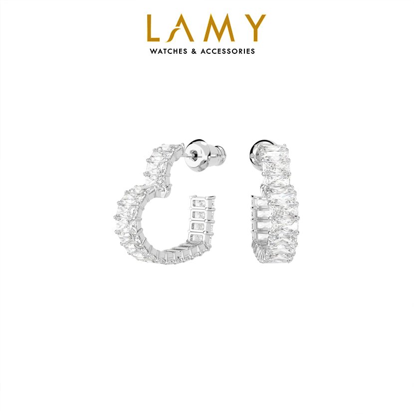 Matrix Hoop Earrings Silver - 3140SV