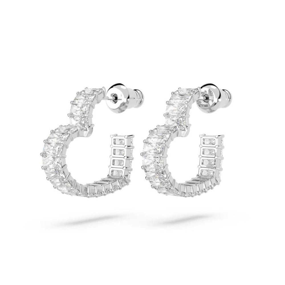 Matrix Hoop Earrings Silver - 3140SV