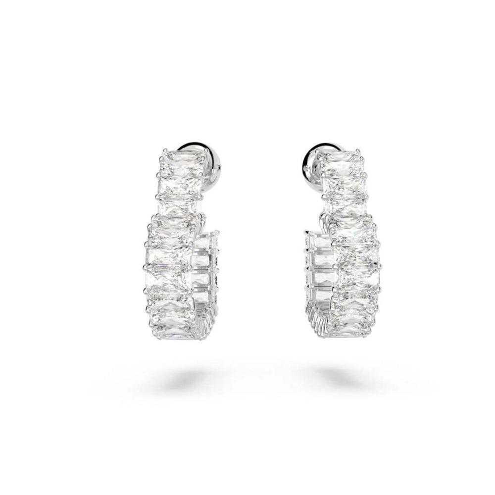Matrix Hoop Earrings Silver - 3140SV