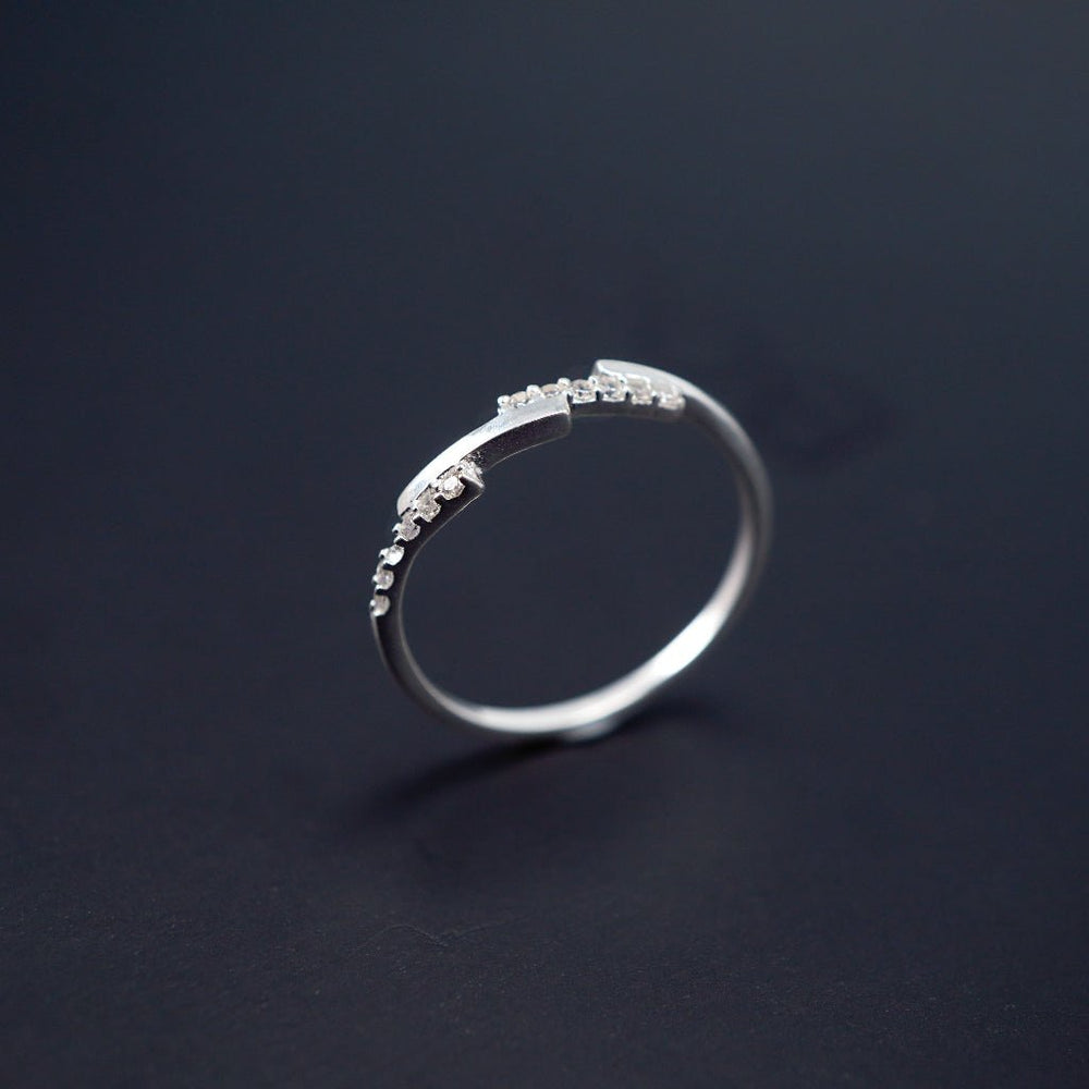 Shiny Crystal Ring Silver - 8325SV