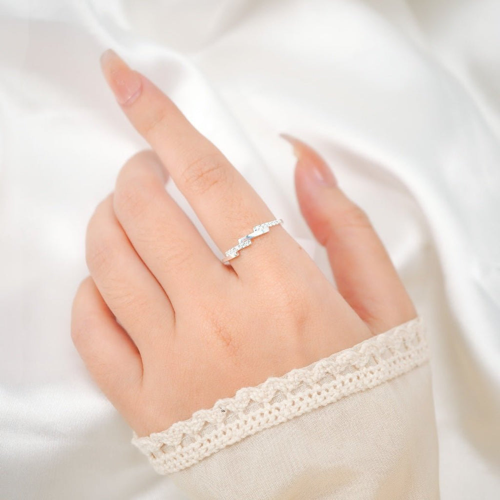 Shiny Crystal Ring Silver - 8325SV