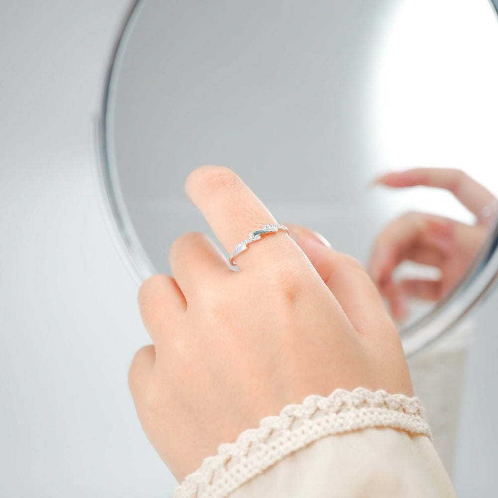 Shiny Crystal Ring Silver - 8325SV