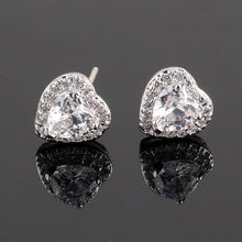 Khuyên tai LAMY Stone Heart Silver Earrings CDE3266SV
