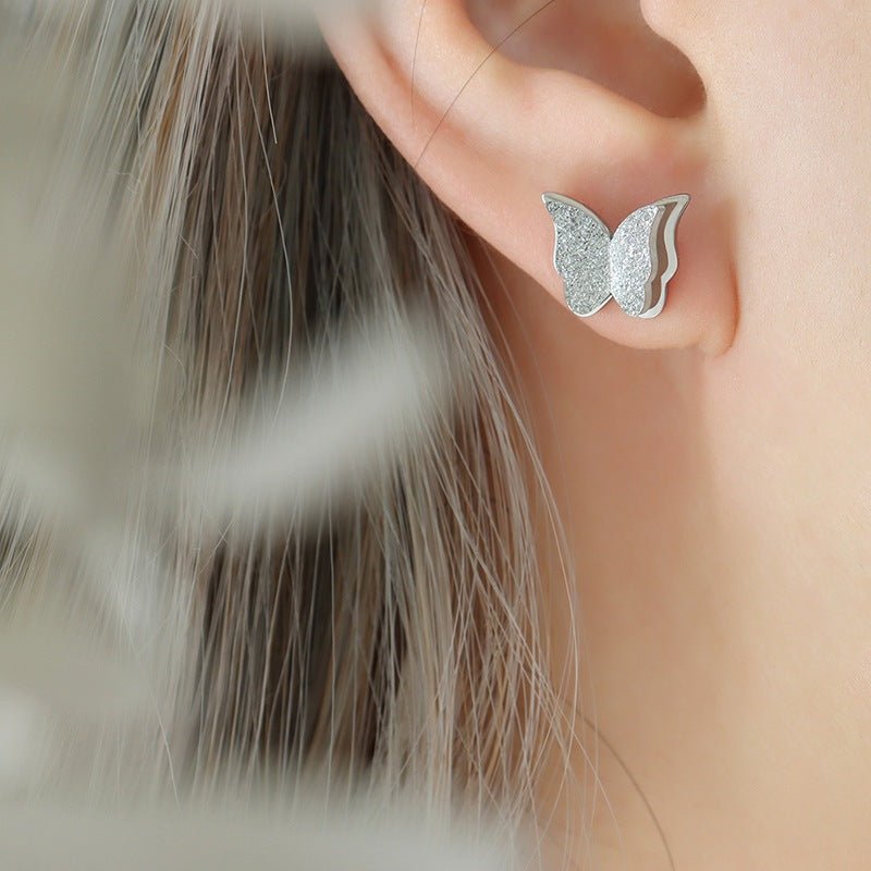 Charming Butterfly Earrings Silver