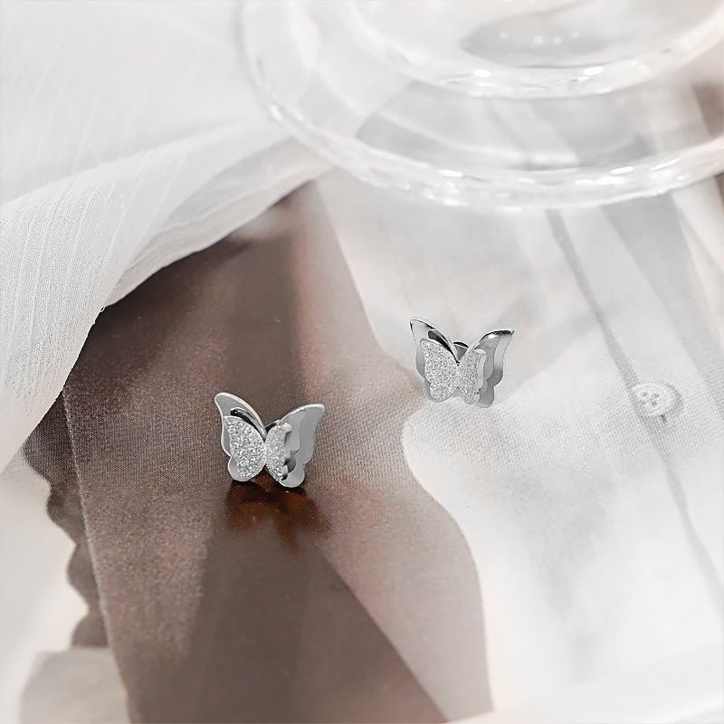 Charming Butterfly Earrings Silver