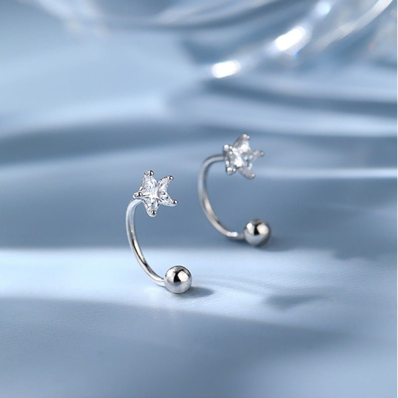 Twinkle Star Earrings Silver