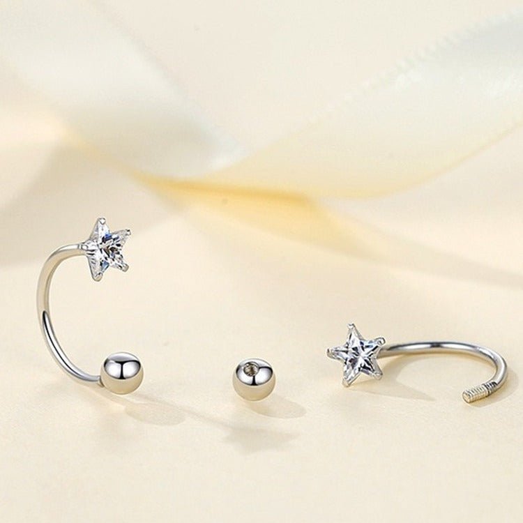 Twinkle Star Earrings Silver