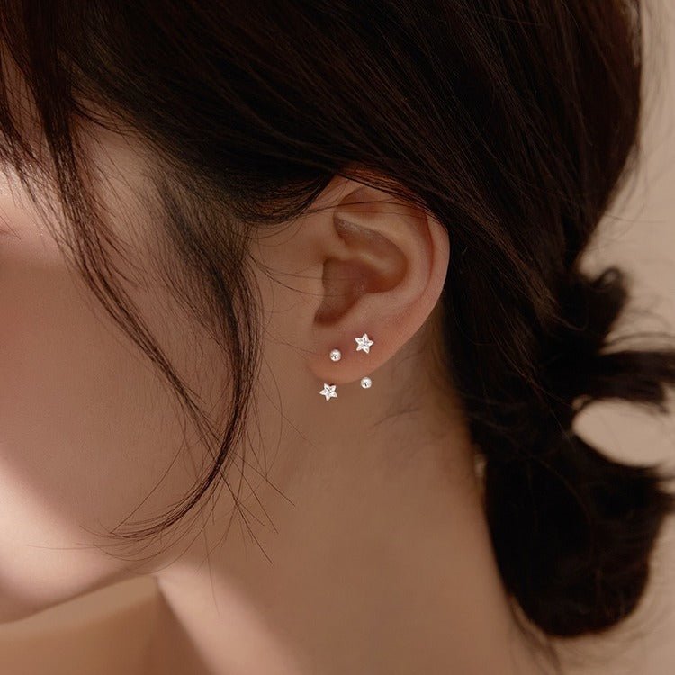 Twinkle Star Earrings Silver