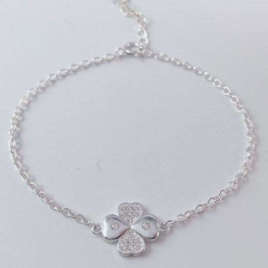 CDE Lucky Leaf Clover Silver Women's Bracelet CDE2193