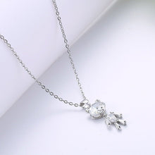 Dây chuyền LAMY Crystal Teddy Bear Children Silver Women's Necklace CDE6391SV