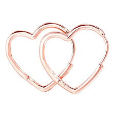 Khuyên tai LAMY Sterling Silver Small Heart Hoop Rose Gold Earrings CDE3274RG