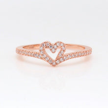 Nhẫn LAMY Sparkling Wishbone Heart Silver Ring CDE8140RG