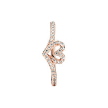 Nhẫn LAMY Sparkling Wishbone Heart Silver Ring CDE8140RG