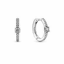 Khuyên tai LAMY Sparkling Hoop Earrings Silver CDE3055SV