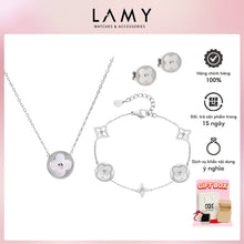 Bộ trang sức LAMY Jewelry Gift Set Necklace Bracelet Earrings Lucky Leaves Silver