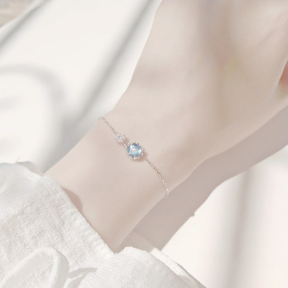 Moonstone Mermaid Bracelet Silver - 2259SV