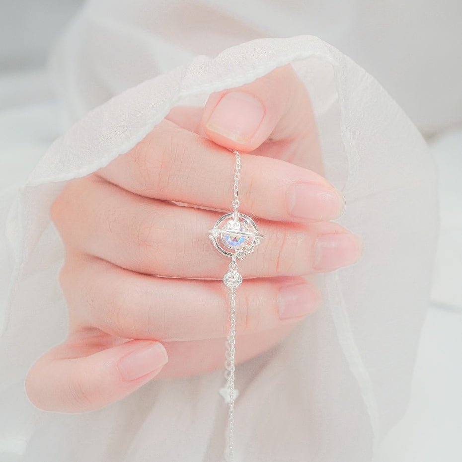 Planet Moonstone Bracelet Silver - 2226SV