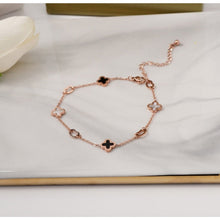 Lắc chân LAMY Clover Shell Inlay Rose Gold Women's Anklet CDE9015RG