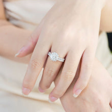 Nhẫn nữ LAMY kim cương Moissanite 6mm Moissanite Diamond Ring DR023