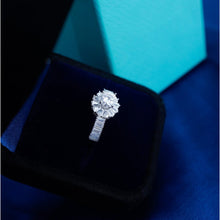 Nhẫn nữ LAMY kim cương Moissanite 6mm Moissanite Diamond Ring DR023