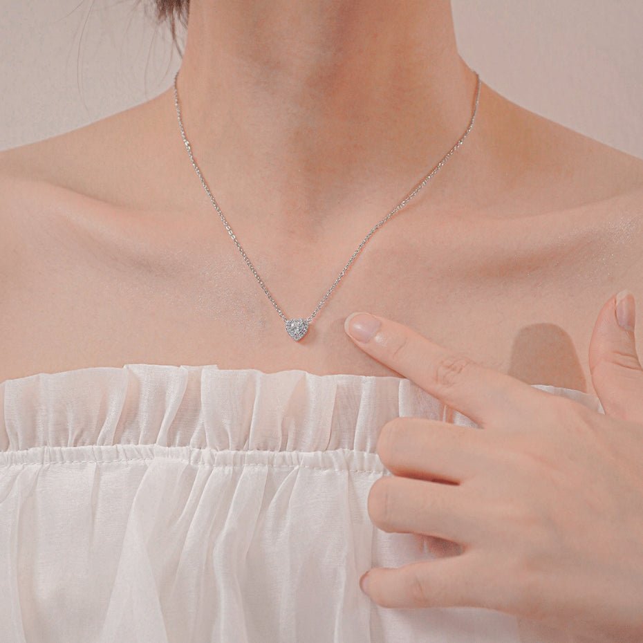 Elevated Heart Necklace Silver