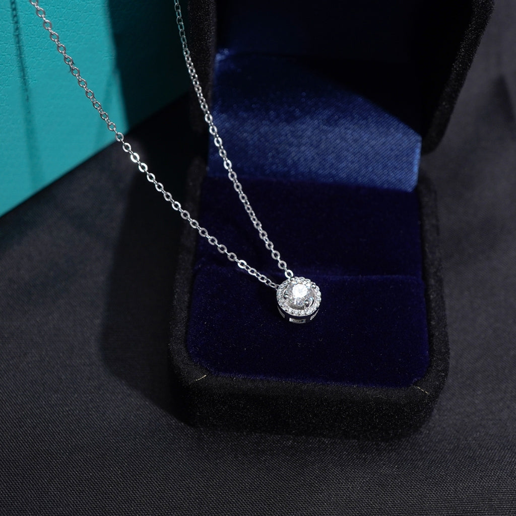 GRA Certified Moissanite Diamond Necklace CDEDN004