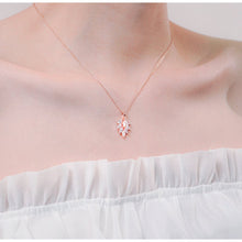 Dây chuyền LAMY Crystal Leaf Clavicle Necklace Rose Gold CDE6383RG