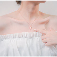 Dây chuyền LAMY Crystal Leaf Clavicle Necklace Rose Gold CDE6383RG