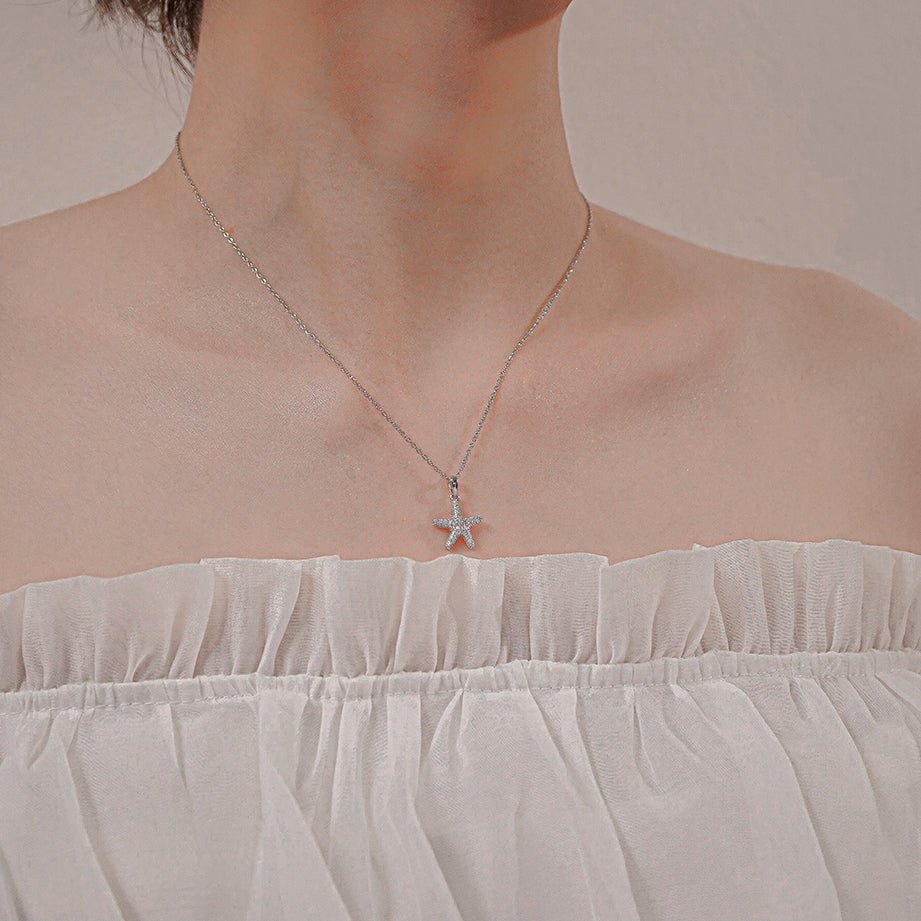 Starfish Necklace Silver