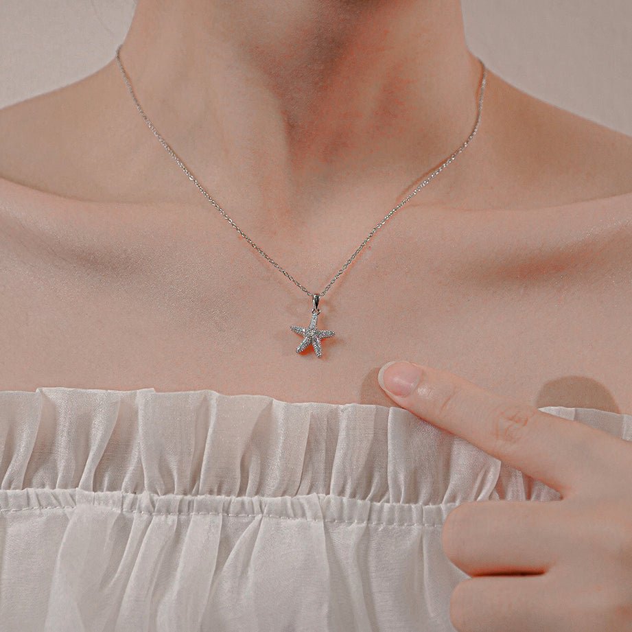 Starfish Necklace Silver