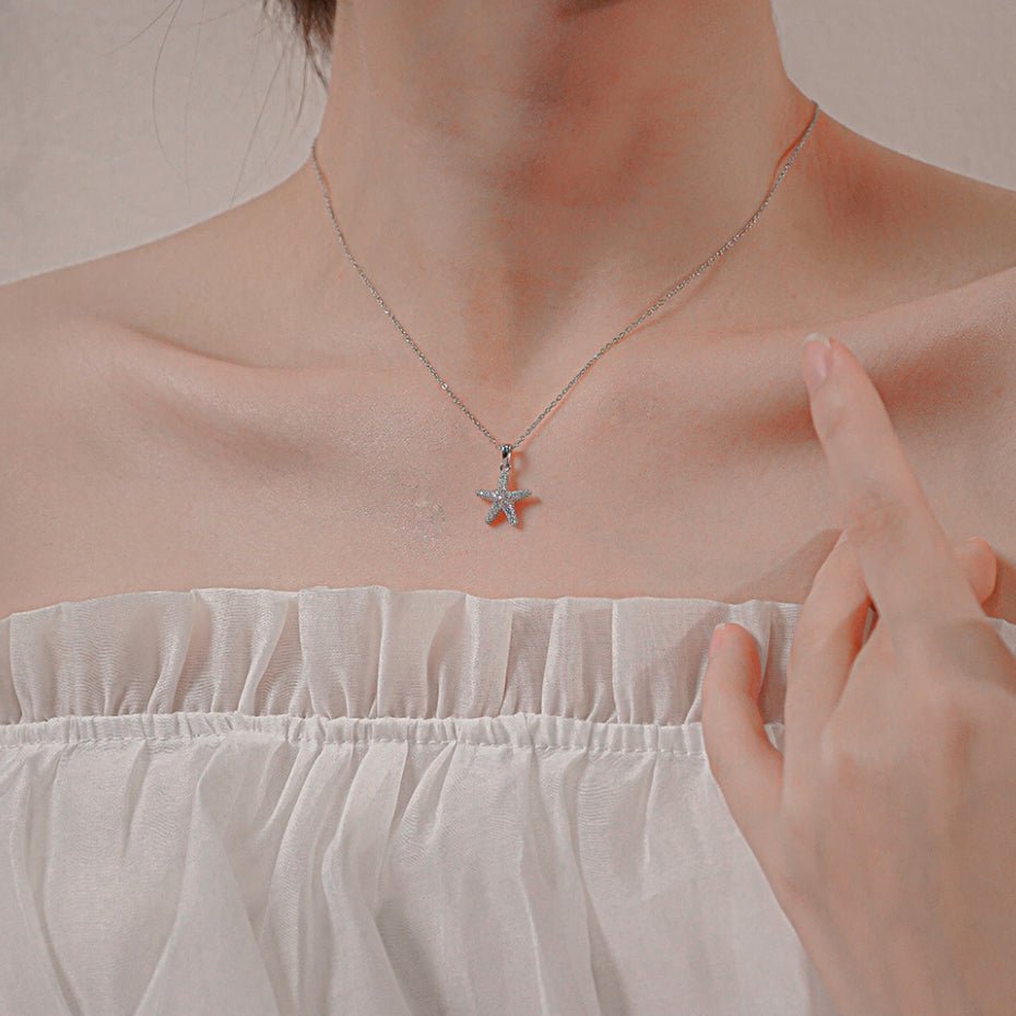 Starfish Necklace Silver