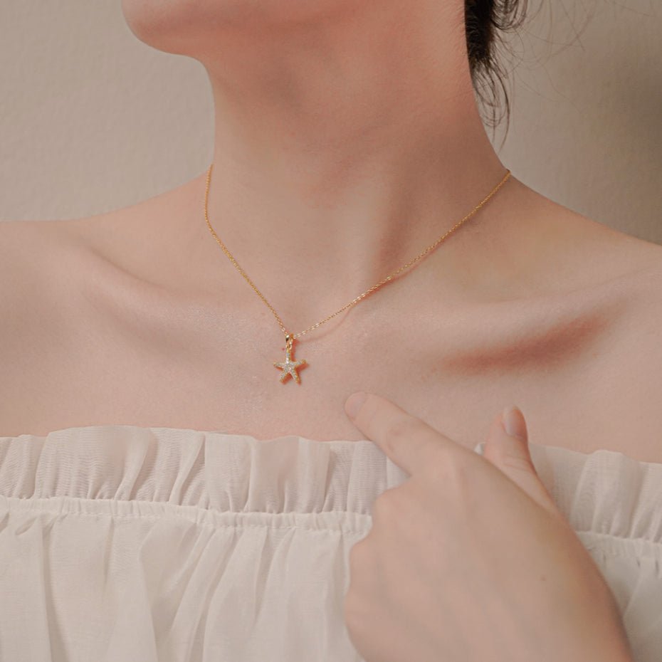 Starfish Necklace Gold