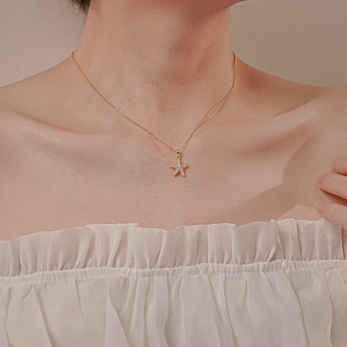Starfish Necklace Gold
