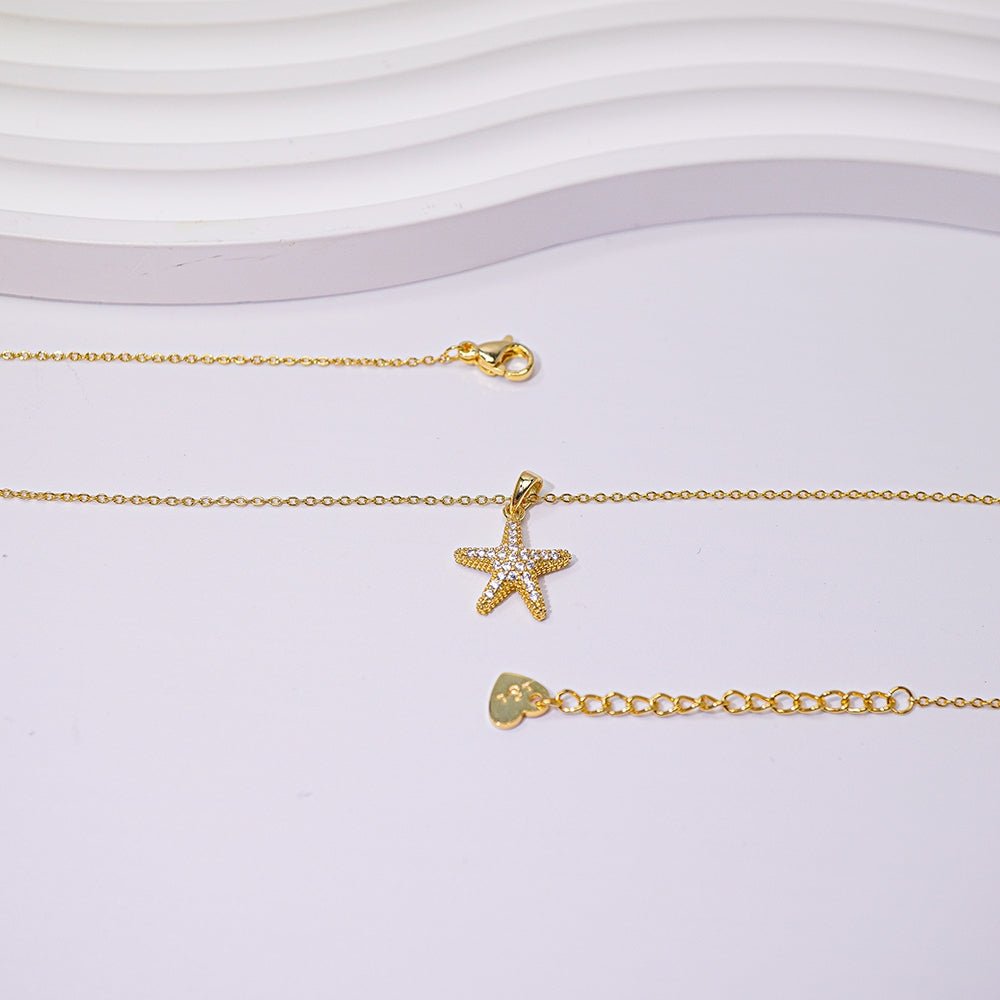 Starfish Necklace Gold