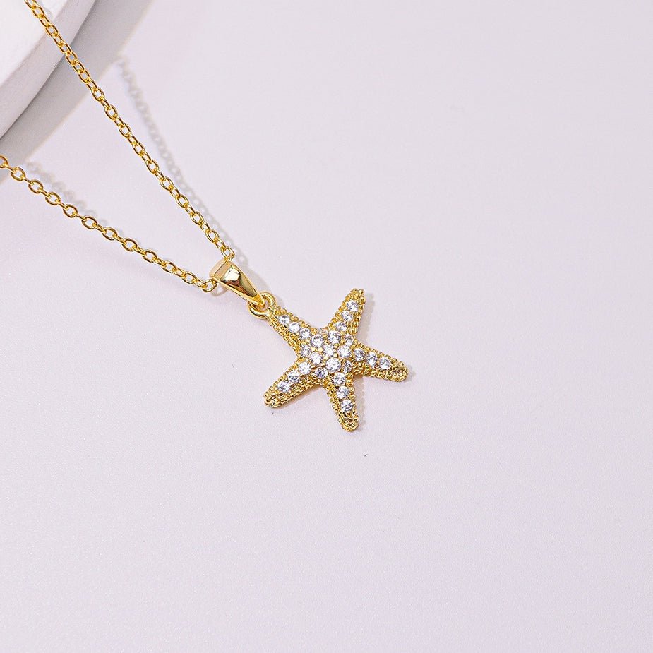 Starfish Necklace Gold
